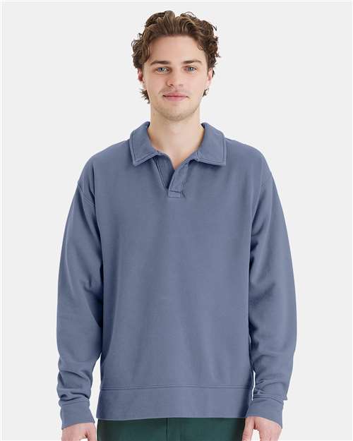 Unisex Polo Collar Sweatshirt