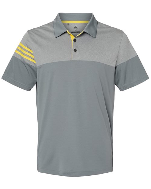 Unisex Heathered 3-Stripes Polo