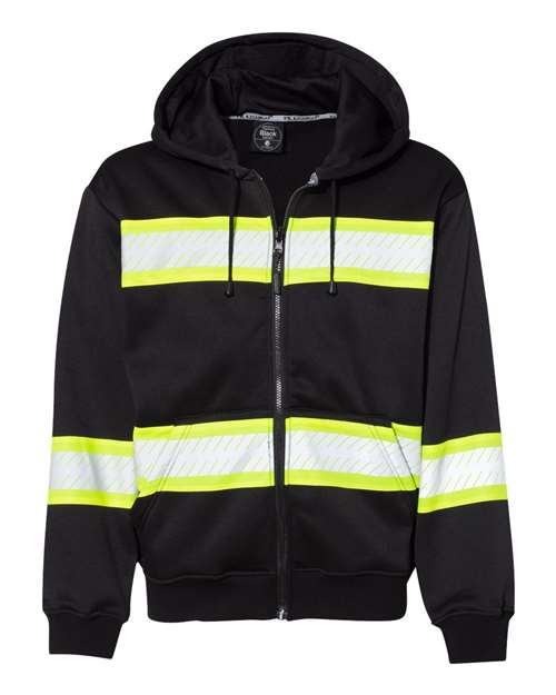 Unisex Hi-Vis Full-Zip Hoodie Sweatshirt