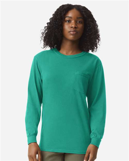 Unisex Heavyweight L/S Pocket Tee