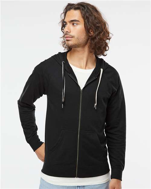 Unisex Lightweight Full-Zip Hoodie
