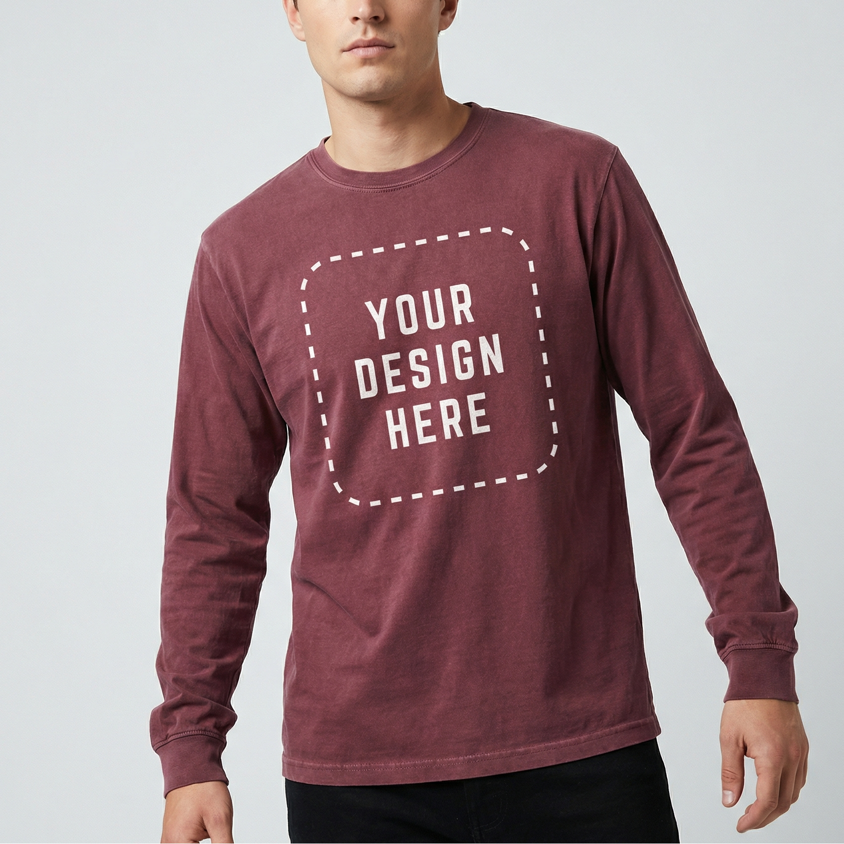 Unisex Heavyweight Garment-Dyed LS Tee