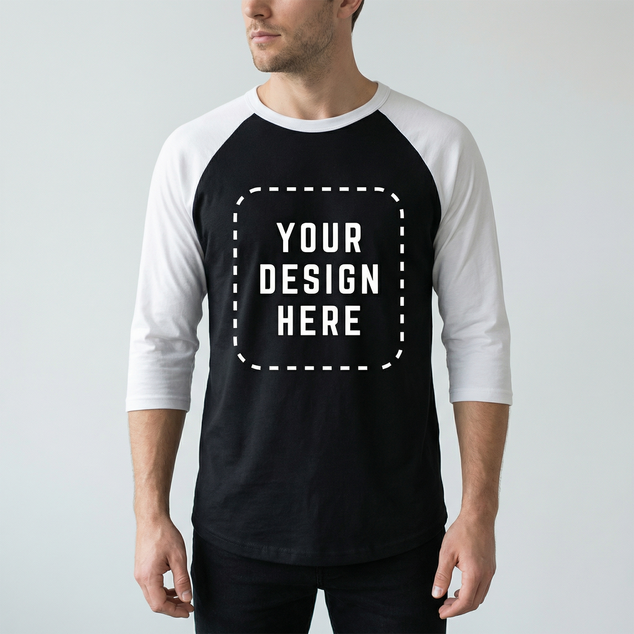 Unisex 3/4 Sleeve Baseball Tee