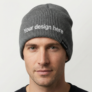 Slouchy Acrylic Beanie - Embroidery