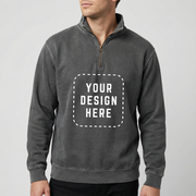 Unisex Garment-Dyed Quarter-Zip Sweatshirt