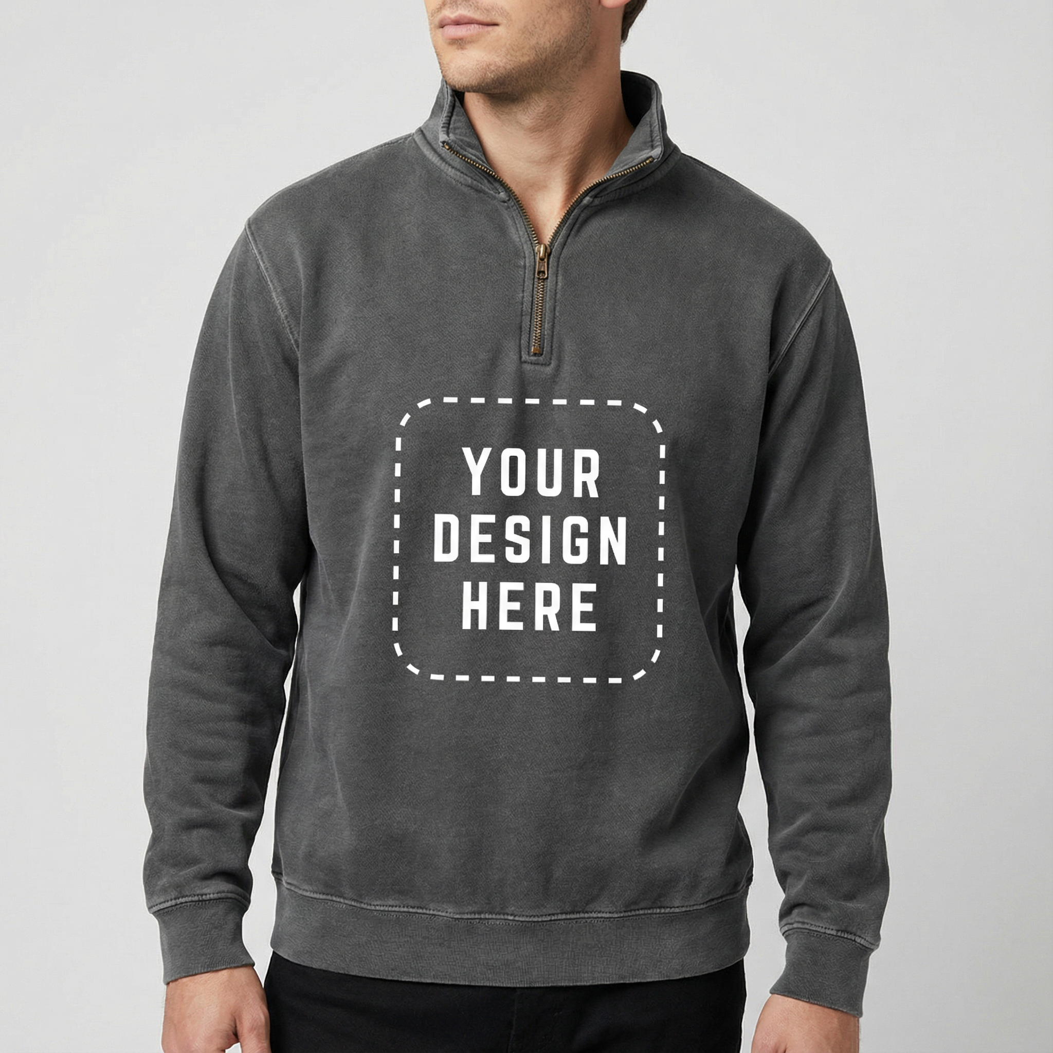 Unisex Garment-Dyed Quarter-Zip Sweatshirt