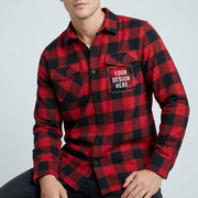 Unisex Flannel Button-Up Shirt