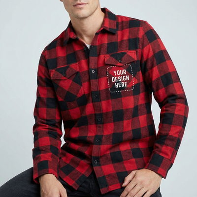 Unisex Flannel Button-Up Shirt
