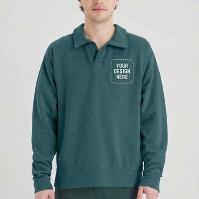 Unisex Polo Collar Sweatshirt