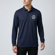 Unisex Tall Performance Long Sleeve Polo - Embroidery