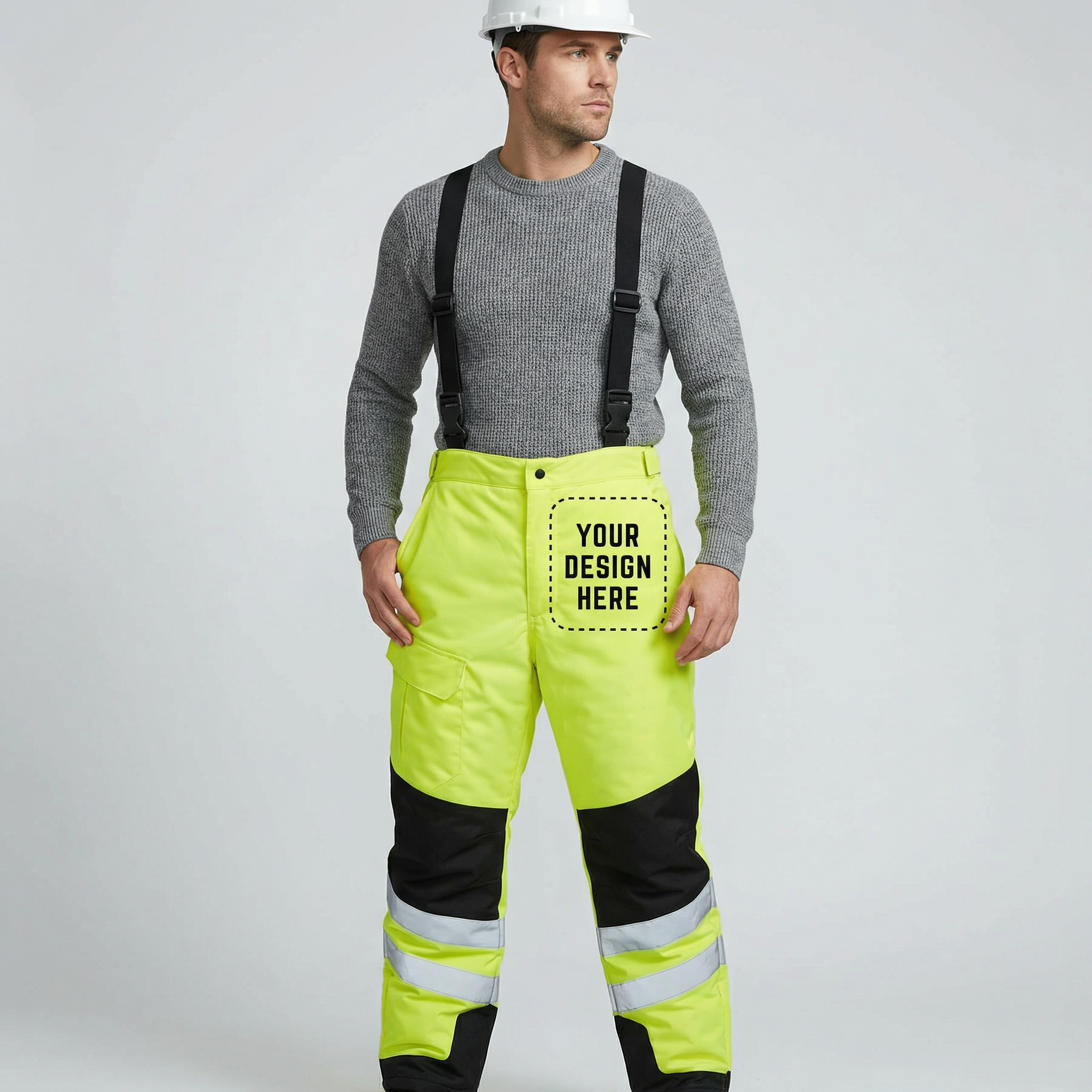 Unisex Insulated Hi-Vis Waterproof Work Pants
