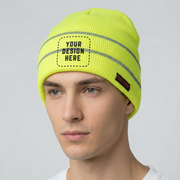 Hi-Vis Reflective Knit Beanie - Embroidery