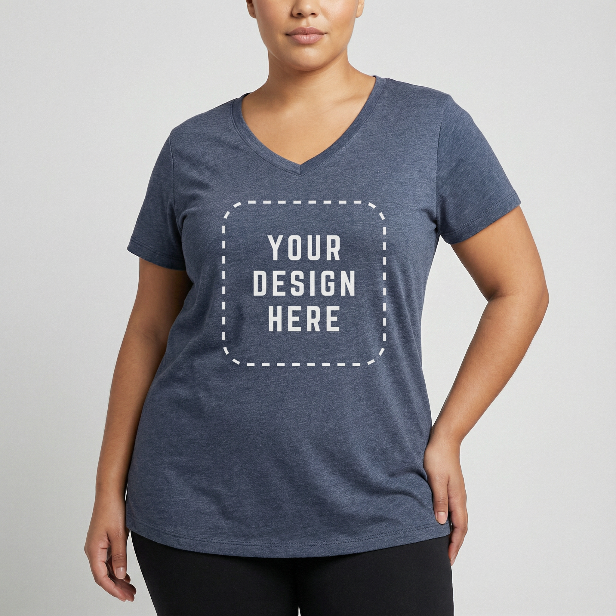 Women’s Curvy V-Neck T-Shirt