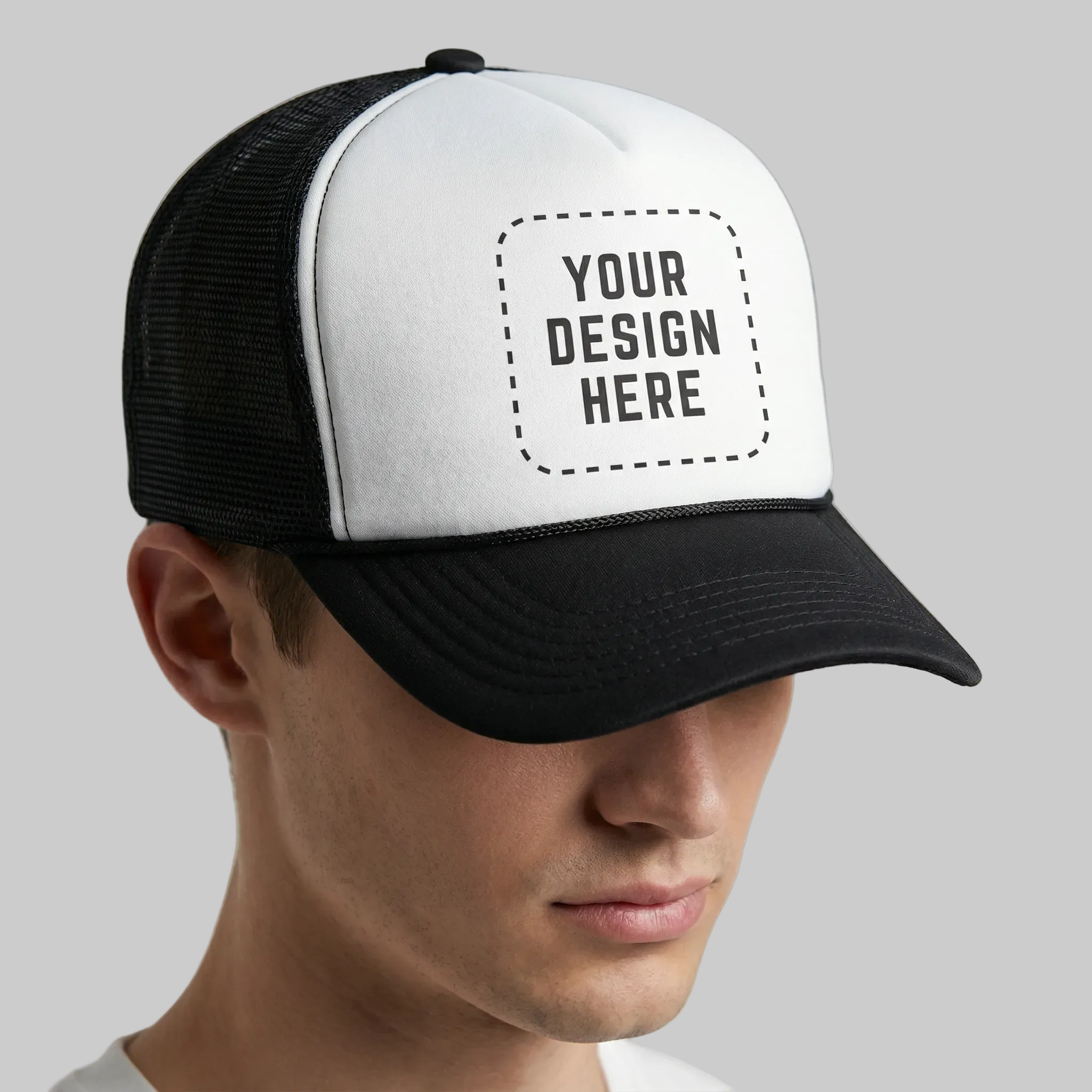 Foam Mesh Trucker Cap - Embroidery